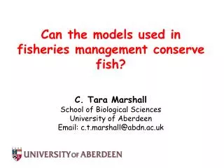 Can the models used in fisheries management conserve fish?