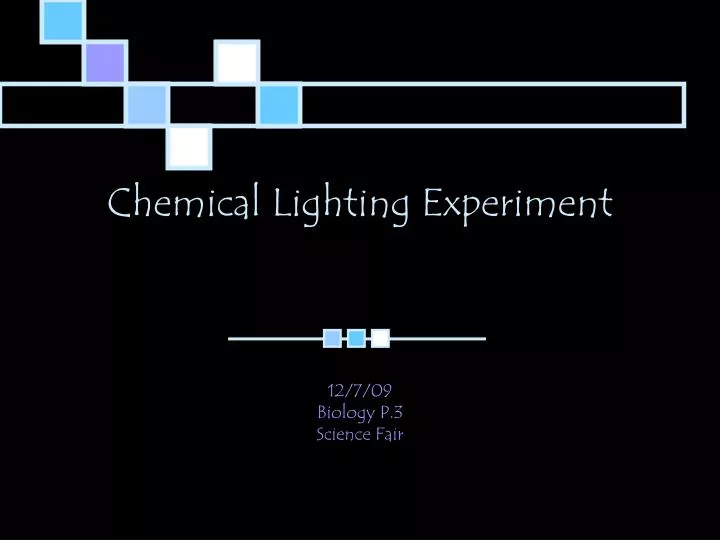 chemical lighting experiment