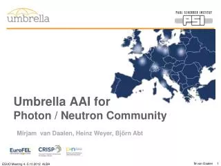 Umbrella AAI for Photon / Neutron Community