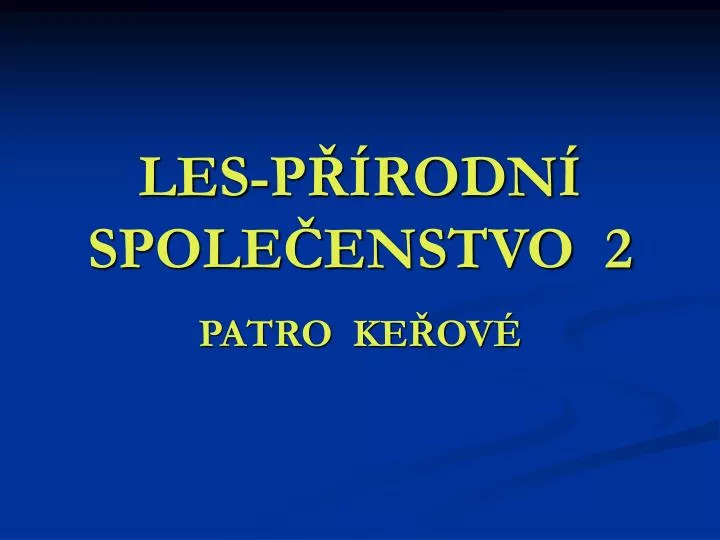 les p rodn spole enstvo 2