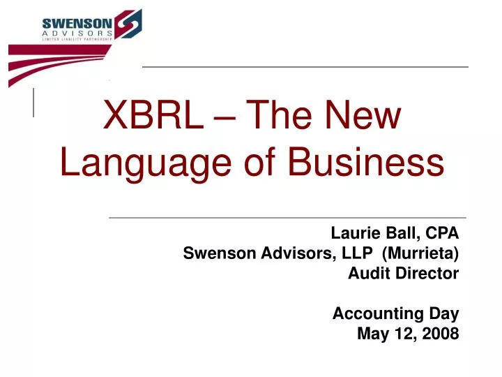 xbrl the new language of business