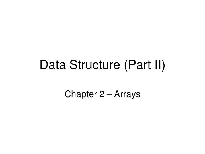 data structure part ii