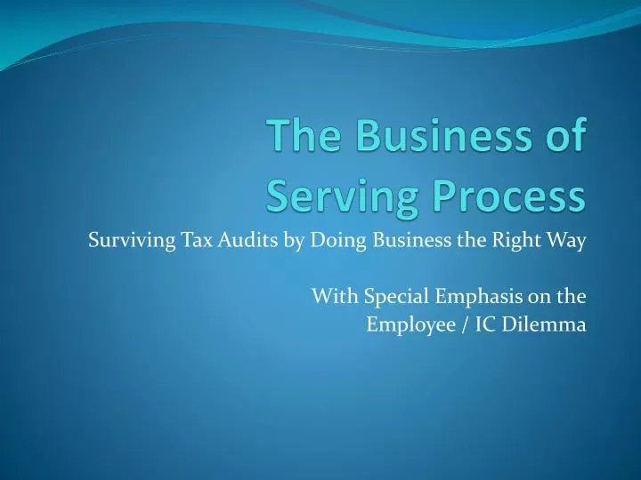 the business of serving process