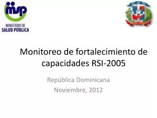 monitoreo de fortalecimiento de capacidades rsi 2005