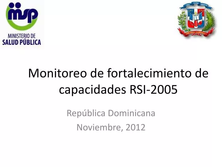 monitoreo de fortalecimiento de capacidades rsi 2005