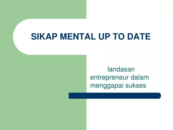 sikap mental up to date