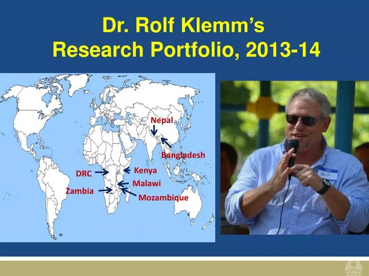 dr rolf klemm s research portfolio 2013 14