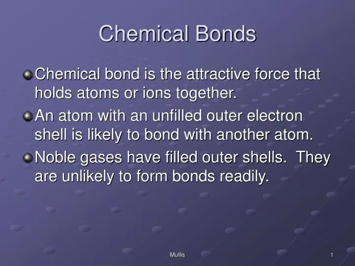 chemical bonds