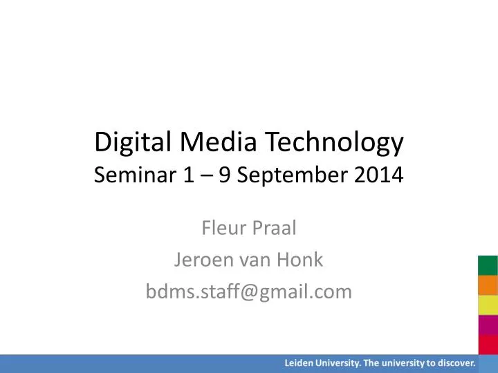 digital media technology seminar 1 9 september 2014