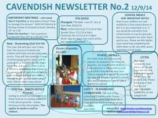 CAVENDISH NEWSLETTER No.2 12 /9/14