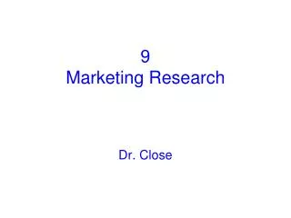 9 Marketing Research