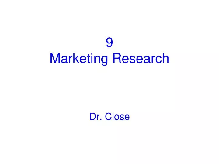 9 marketing research