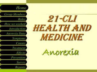 21-CLI Health and medicine