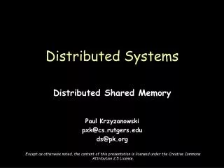 Distributed Systems