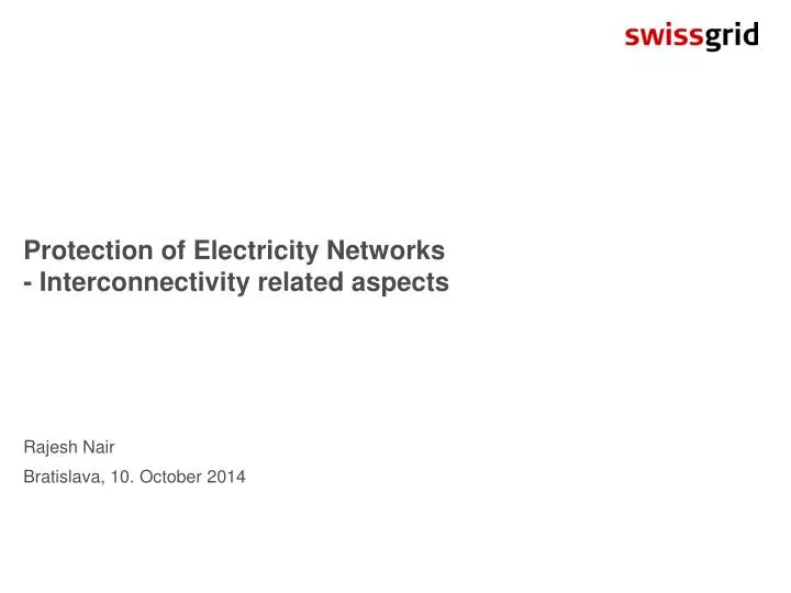 protection of electricity networks interconnectivity related aspects