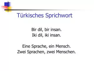 t rkisches sprichwort