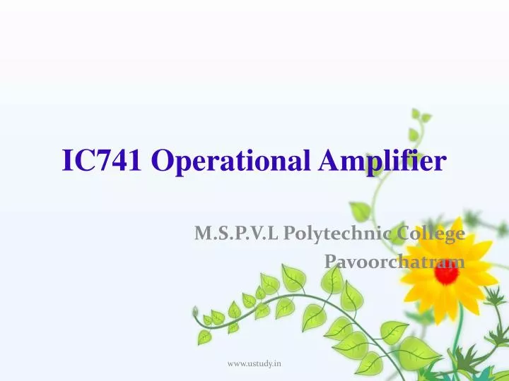 ic741 operational amplifier