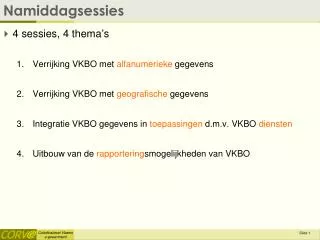 namiddagsessies
