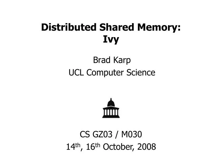 distributed shared memory ivy
