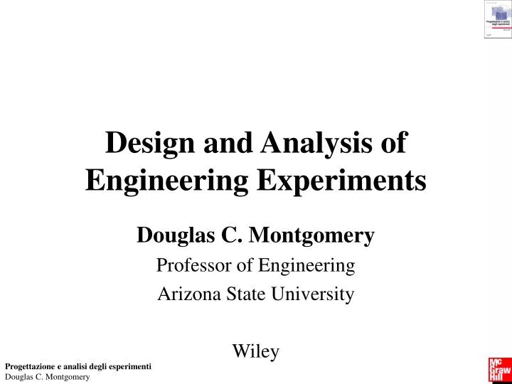 design and analysis of engineering experiments