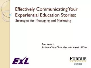 Effectively Communicating Your Experiential Education Stories: