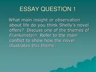 ESSAY QUESTION 1