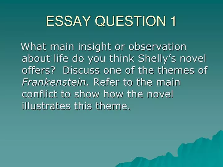essay question 1