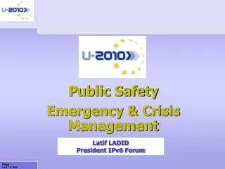 Public Safety Emergency &amp; Crisis Management