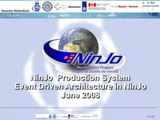 NinJo Production System Event Driven Architecture in NinJo June 2008