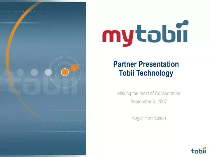 partner presentation tobii technology
