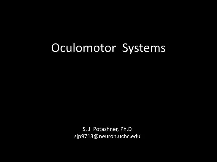 oculomotor systems