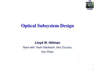 Optical Subsystem Design
