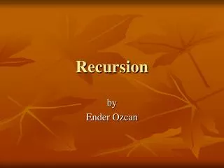 recursion