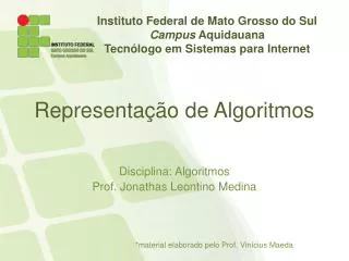 representa o de algoritmos