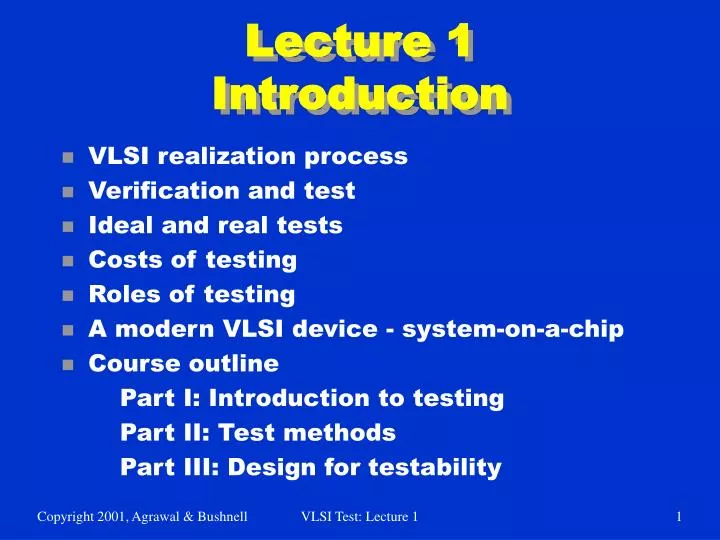 lecture 1 introduction