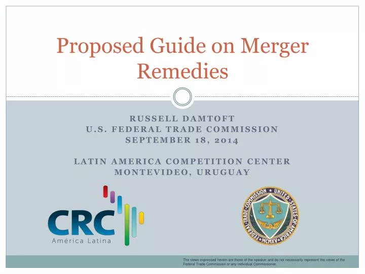 proposed guide on merger remedies