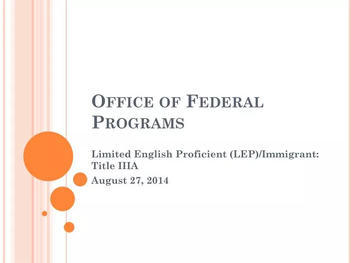 office of federal programs