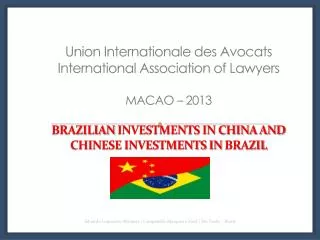 COMPARATIVE DATA (CHINA VS BRAZIL) 2012