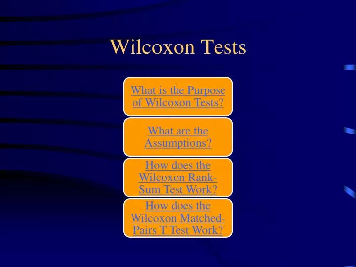wilcoxon tests
