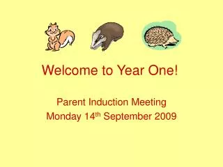 Welcome to Year One!