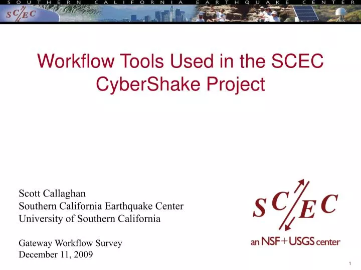 workflow tools used in the scec cybershake project