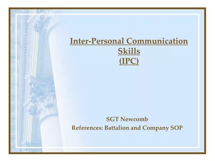 inter personal communication skills ipc