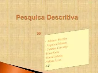 pesquisa descritiva