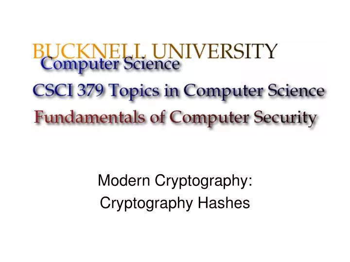 modern cryptography cryptography hashes
