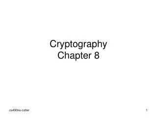 Cryptography Chapter 8