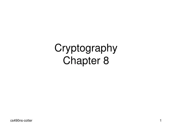 cryptography chapter 8