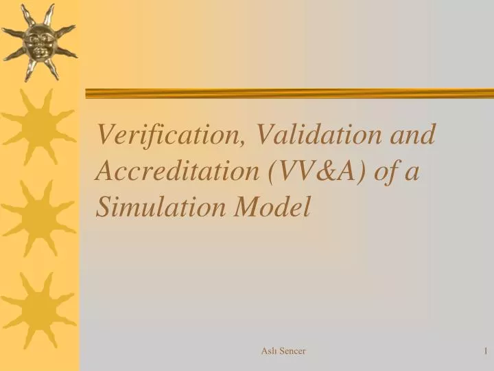verification validation and accreditation vv a of a simulation model