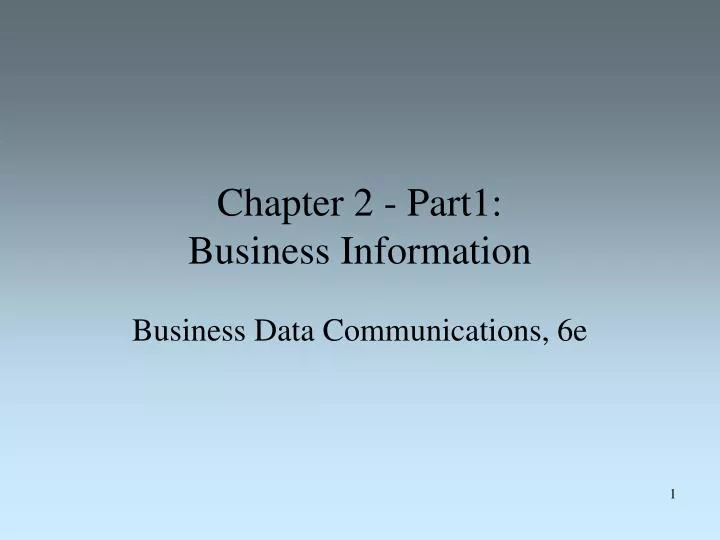 chapter 2 part1 business information