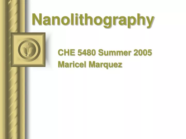 nanolithography
