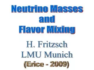 H. Fritzsch LMU Munich